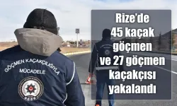 Rize'de insan kaçakçılığı operasyonu