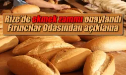 Rize’de ekmek zammı onaylandı, Fırıncılar Odasından açıklama