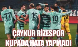 Çaykur Rizespor kupada MKE Ankaragücü'nü 2-1 lik skorla geçti