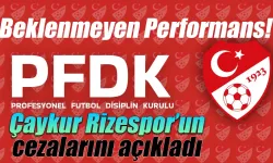 PFDK Çaykur Rizespor'un cezalarını açıkladı