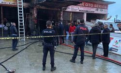 Rize’de oto döşeme atölyesinde yangın