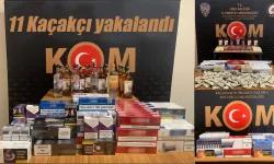 Rize'de 11 kaçakçı malları ile yakalandı