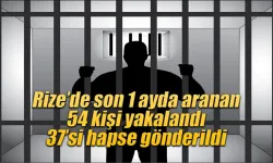 Rize'de çeşitli suçlardan aranan 54 kişi yakalandı