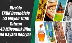 Rize’de TKDK Desteğiyle 53 Milyon TL’lik Yatırım