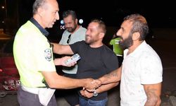 Karadenizli alkollü sürücünün 0.50 promil sevinci kamerada