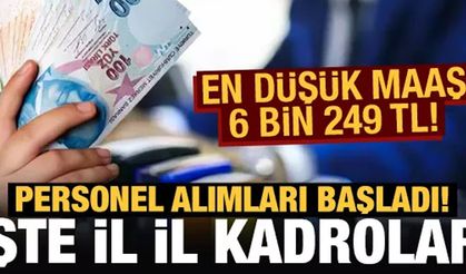 Türkiye'de 7 bine yakın personel işe alınacak! En düşük maaş 6 bin 249 TL olacak...