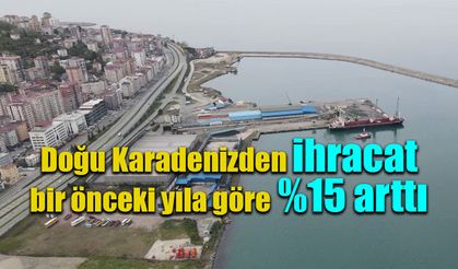 Doğu Karadeniz’den yapılan ihracat %15 arttı.
