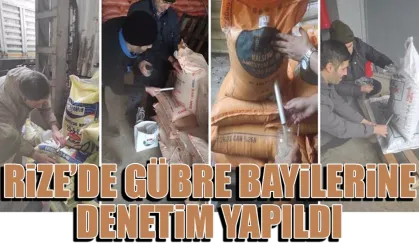 Rize'de gübre bayilerine denetim yapıldı
