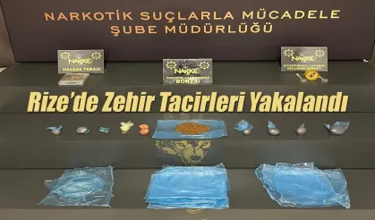 Rize'de 7 zehir taciri yakalandı