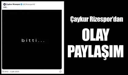Skandal hakem kararlarına karşı Çaykur Rizespor'dan olay paylaşım