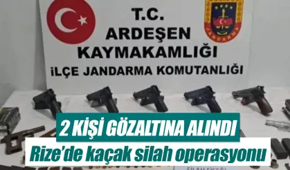 Rize’de kaçak silah operasyonu: 2 gözaltı