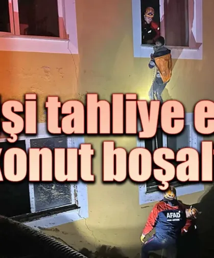 Rize'de 15 kişi tahliye edildi 13 ev boşaltıldı