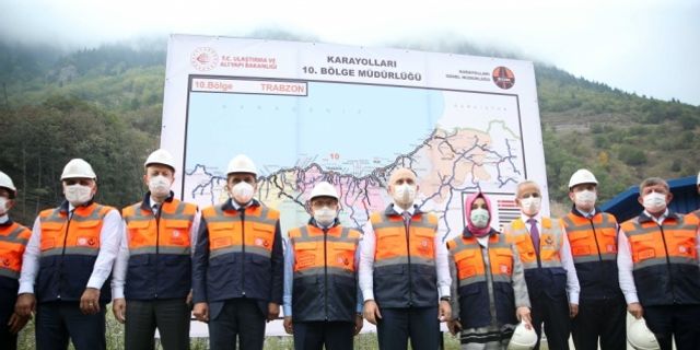 Bakan Karaismailoğlu, yeni Zigana Tüneli inşaatında incelemelerde bulundu:
