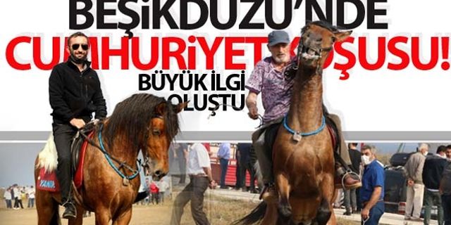 Beşikdüzü'nde at yarışlı Cumhuriyet coşkusu