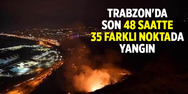 Trabzon'da son 48 saatte 35 farklı noktada yangın
