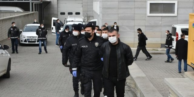 Samsun merkezli organize suç örgütü operasyonunda gözaltına alınan 39 şüpheli adliyede