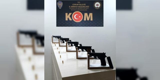 Çorum'da silah kaçakçılığı iddiasıyla 3 şüpheli tutuklandı