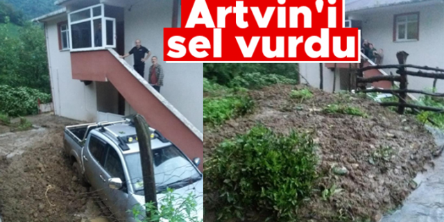 Artvin’de meydana gelen heyelan nedeniyle 6 kişinin yaşadığı 1 ev boşaltıldı