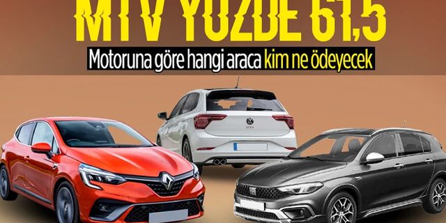 Motorlu Taşıtlar Vergisi'nde artış oranı belli oldu