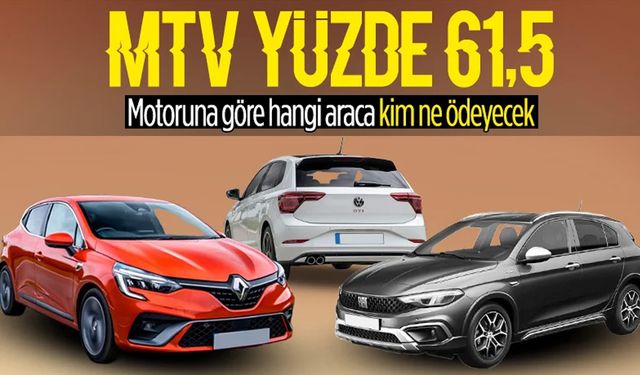 Motorlu Taşıtlar Vergisi'nde artış oranı belli oldu