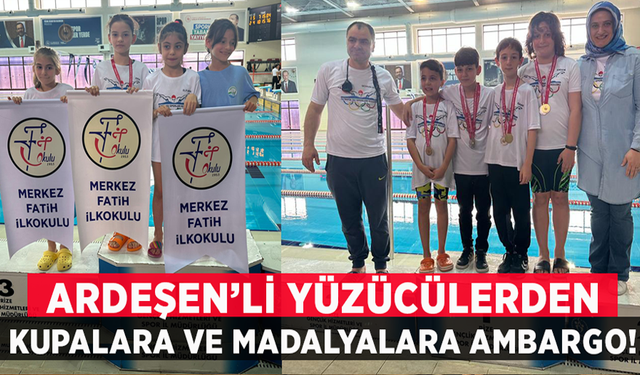 Ardeşen’li Yüzücülerden Kupalara Ve Madalyalara Ambargo!