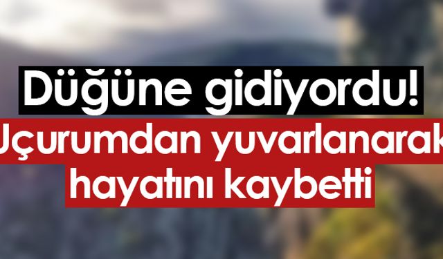 Düğüne giderken uçurumdan yuvarlandı!