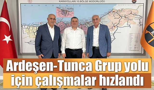 Ardeşen-Tunca Grup yolu için çalışmalar hızlandı