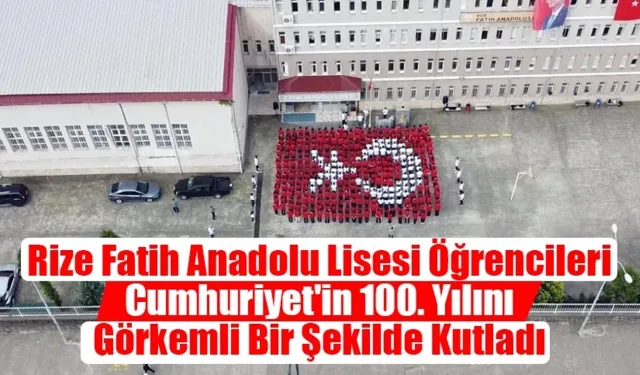 Rize Fatih Anadolu Lisesinde görkemli kutlama