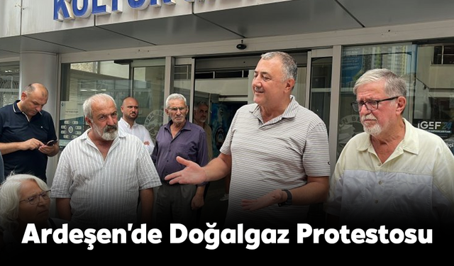 Ardeşen’de Doğalgaz Protestosu