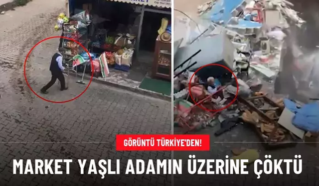 Temel kazısı sırasında yandaki market yıkıldı: 1 yaralı