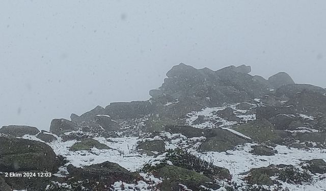 Rize'ye mevsimin ilk karı yağdı