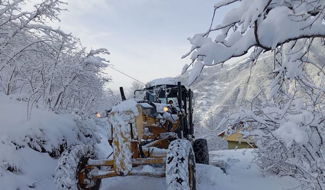 Trabzon'da 168, Giresun'da 215 yerleşim yolu, kardan kapandı