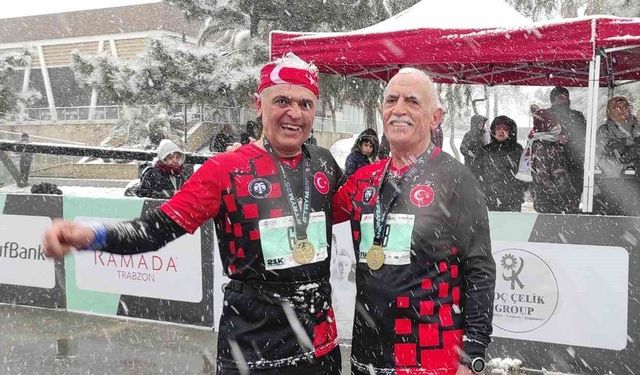 Trabzon yarı maratonunda koştular