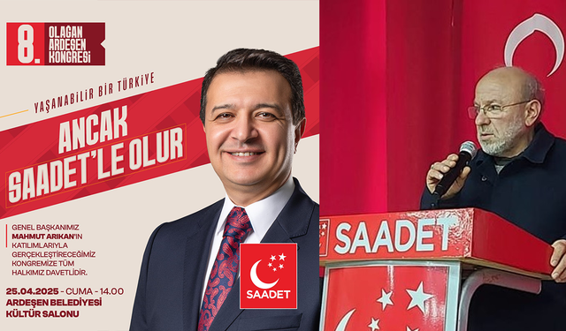 Ardeşen SP İlçe Kongresi 25 Nisanda Yapılacak