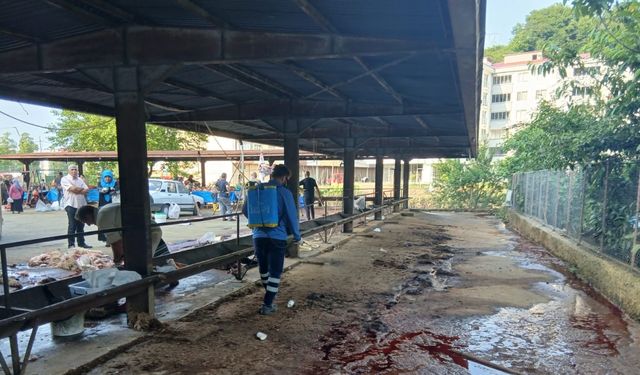 Trabzon'da kurban alanlarında hijyen mesaisi