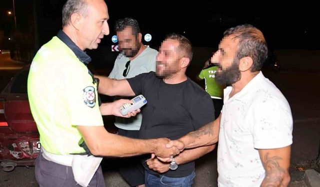 Karadenizli alkollü sürücünün 0.50 promil sevinci kamerada