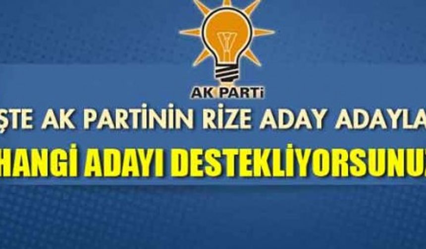 İşte AK Partinin Aday Adayları