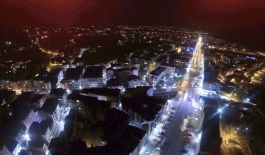 Ardeşen Gece Havadan Çakilmiş Fotoğraflar