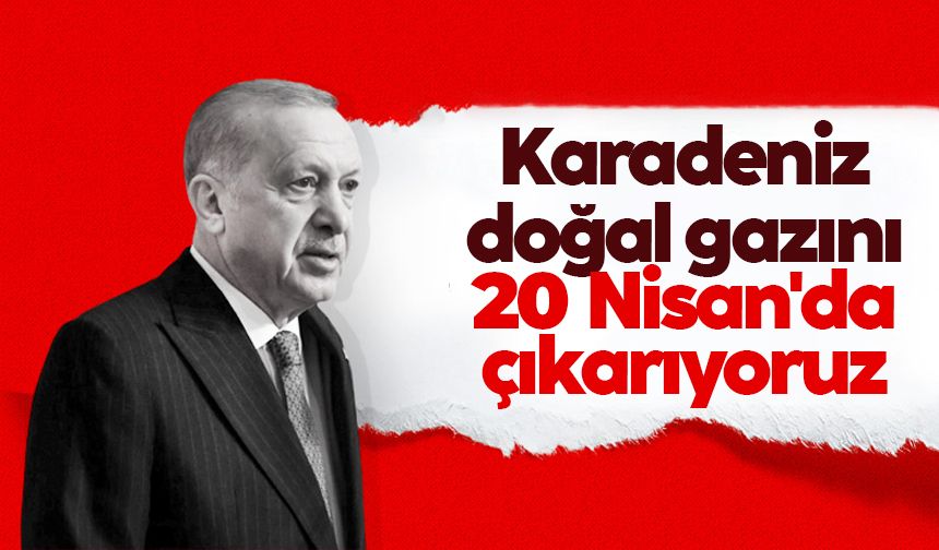 Cumhurbaşkanı Erdoğan: Karadeniz doğal gazını 20 Nisan'da çıkarıyoruz