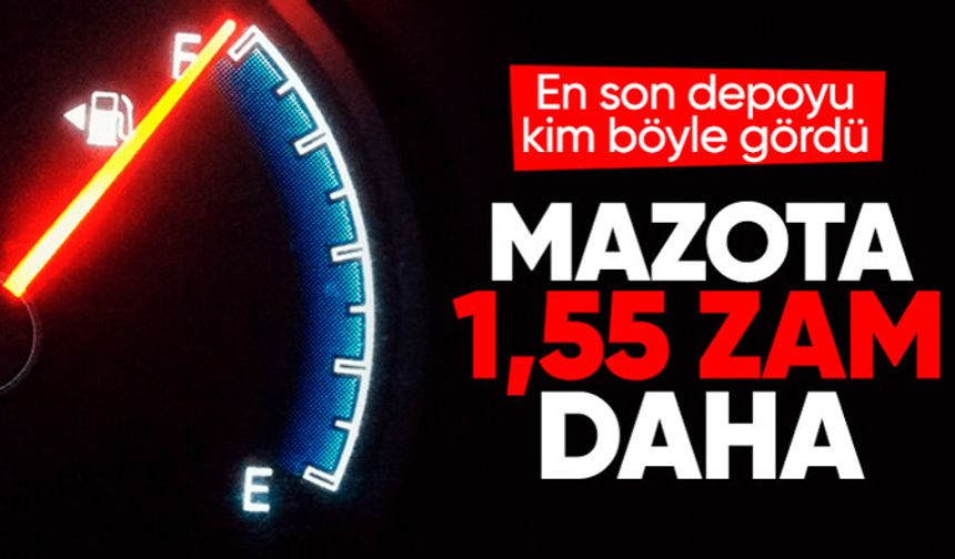 Motorine 1 lira 55 kuruşluk zam