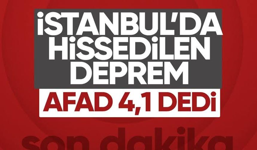 Yalova'da 4,1 büyüklüğünde deprem: İstanbul da hissetti