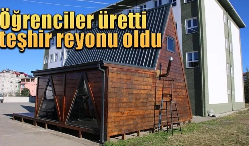 Ardeşen'de Öğrenciler üretti, teşhir reyonu oldu