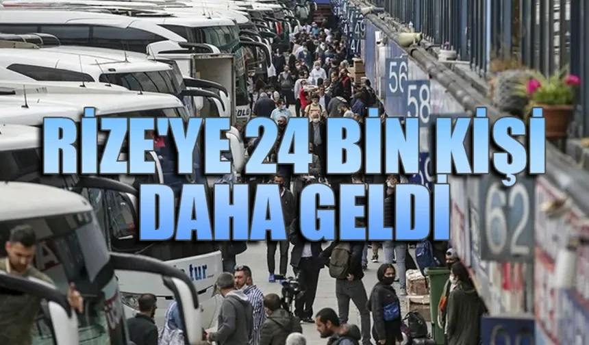 Rize’ye 24 bin kişi daha geldi