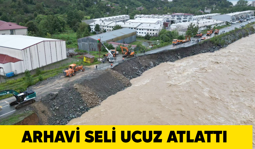 Arhavi seli ucuz atlattı