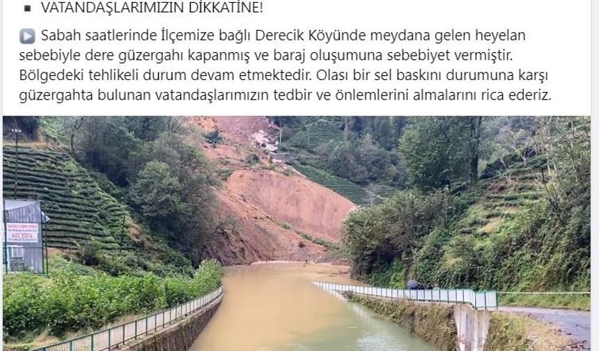 Rize'de heyelan; 2 boş ev toprak altında kaldı (3)