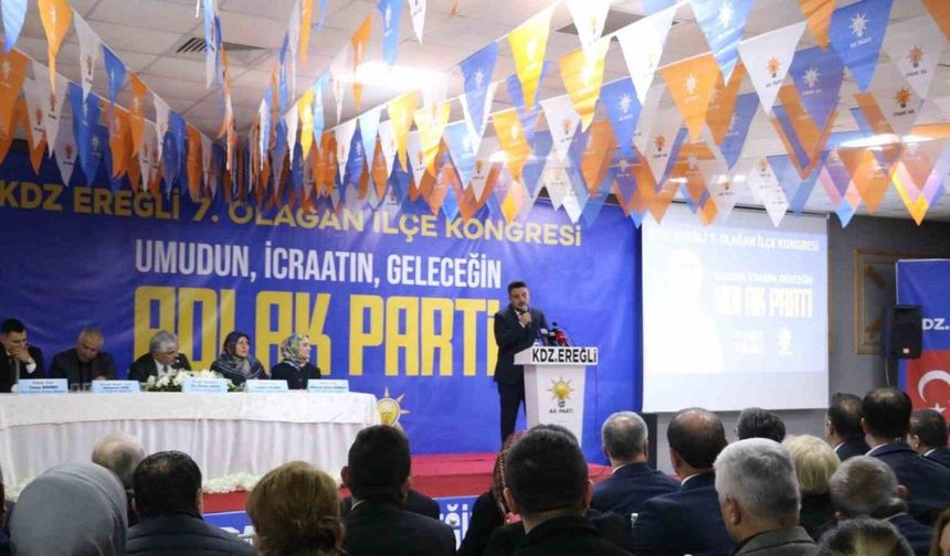 Bakan Yumaklı, AK Parti Karadeniz Ereğli İlçe Başkanlığı kongresinde konuştu