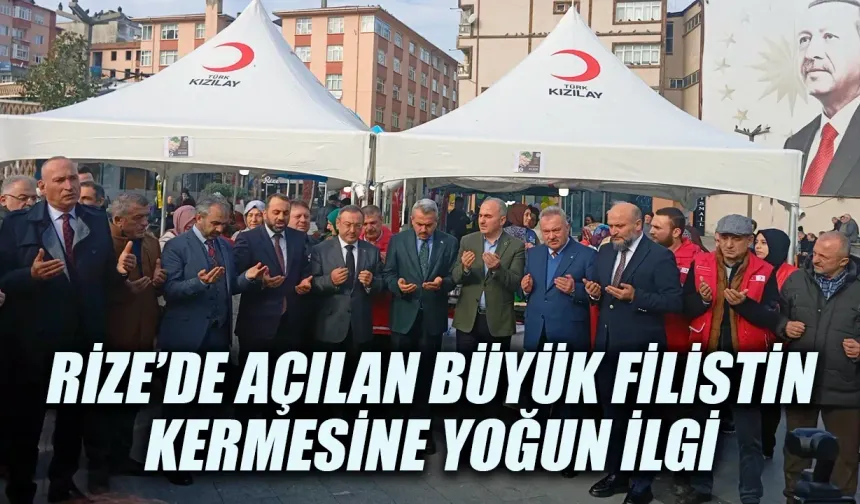 Rize’de açılan “büyük Filistin kermesi’ ne yoğun ilgi