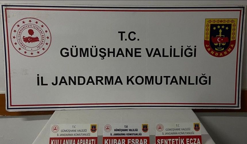 Trabzon’dan Gümüşhane’ye uyuşturucu madde getiren şahıs yakalandı