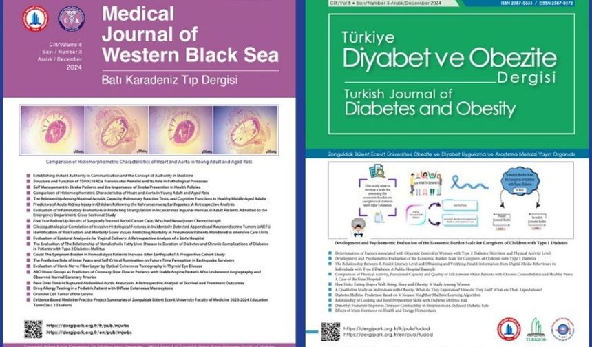 BEUN Batı Karadeniz Tıp Dergisi ile Türkiye Diyabet ve Obezite Dergisi’nin yeni sayıları yayımlandı