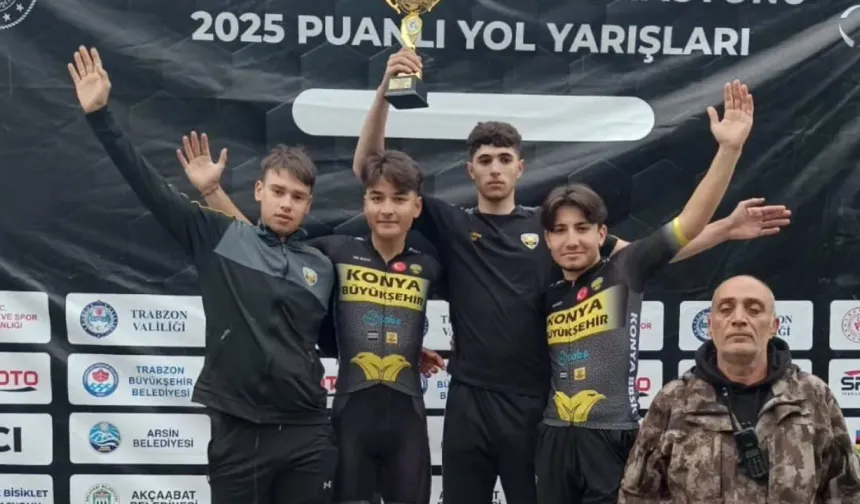 Konya Belediyespor bisiklet takımı Trabzon’da 4 madalya kazandı
